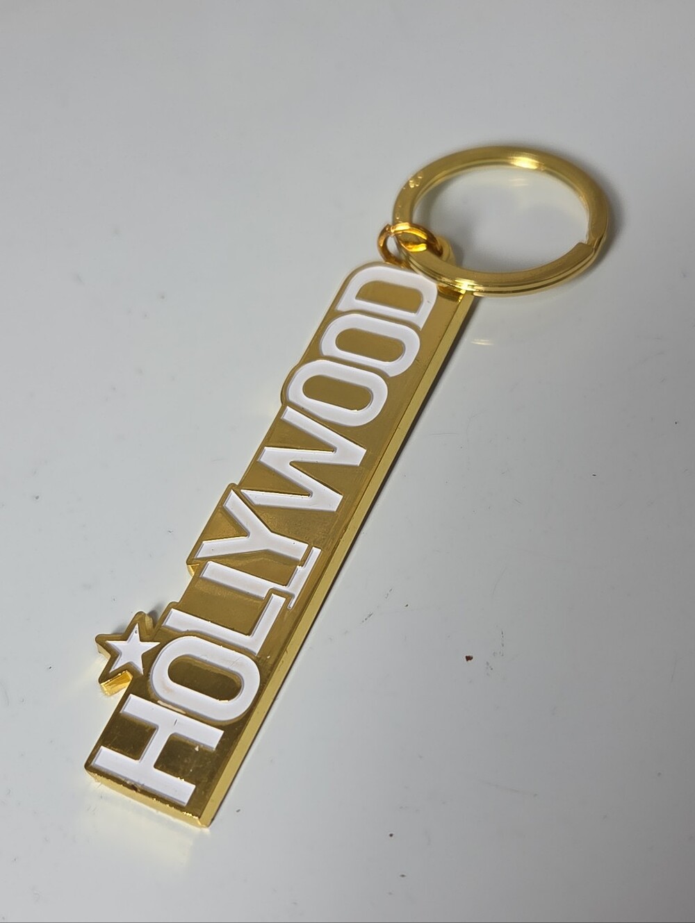 Hollywood Gold Bar Keyring Keychain Souvenir Travel Collectable
